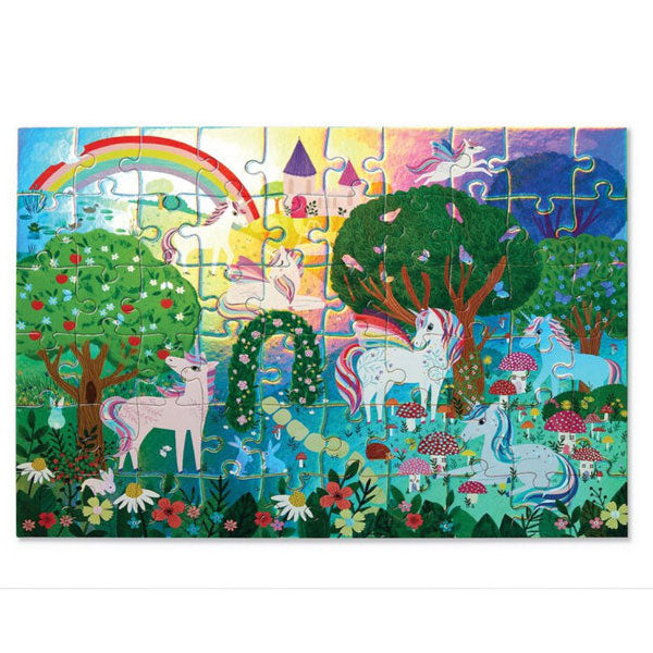 Crocodile Creek | Shimmering Sparkling Unicorn - Foil Puzzle - 60 Piece