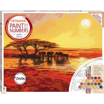 Hinkler | ArtMaker - Paint By Numbers - Safari Sunset