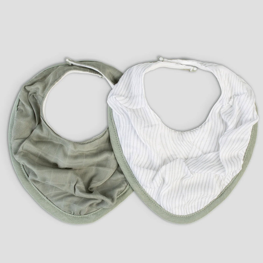 Little Bamboo | Muslin Bib 2 Pack - Bayleaf