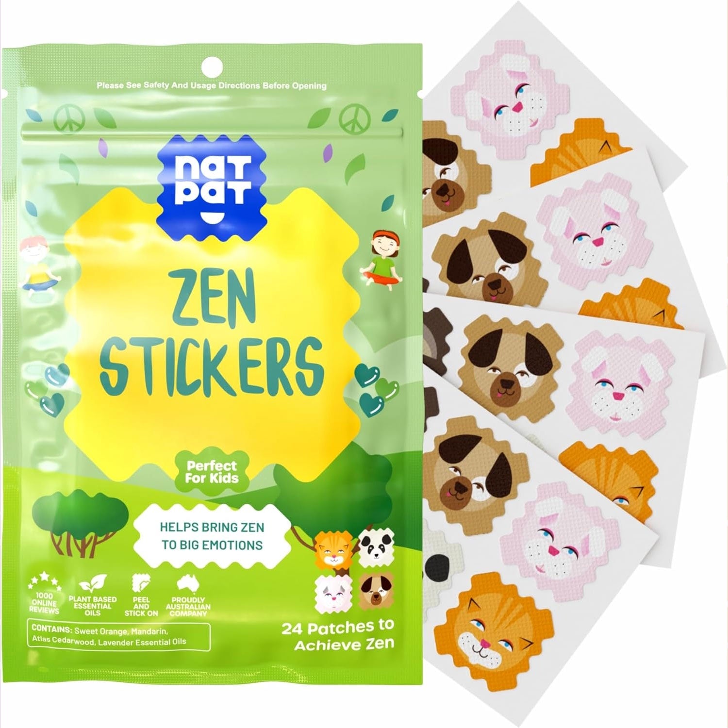 The Natural Patch Company | Zen Patch - Mood Calming Stickers  - 24 Piece