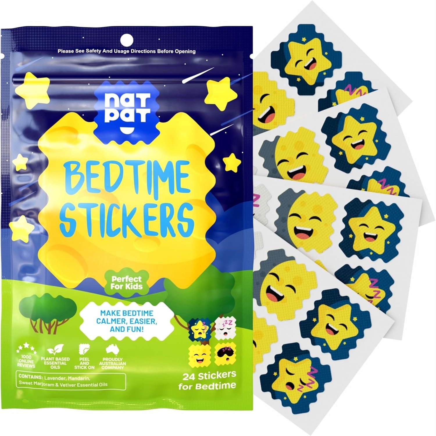 The Natural Patch Company | Sleepy Patch - Sleep Promoting Stickers - 24 Piece