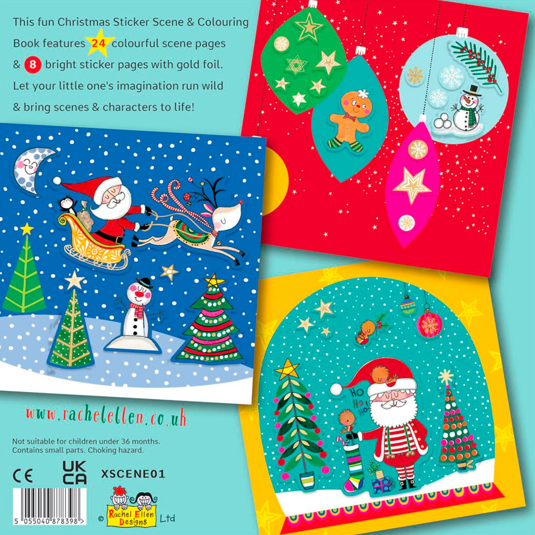 Rachel Ellen Designs | Christmas Sticker & Colouring Book