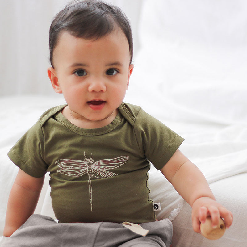 Burrow & Be | Short Sleeved Body Suit - Dragon Fly