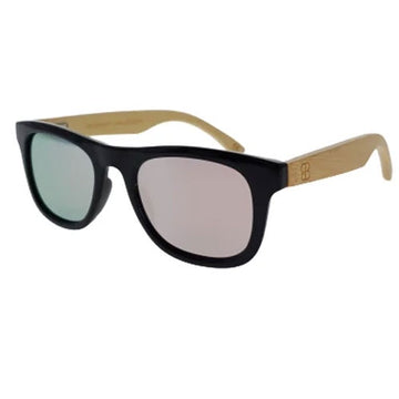 Bamboo Blonde | Black Frame - Pink Lens