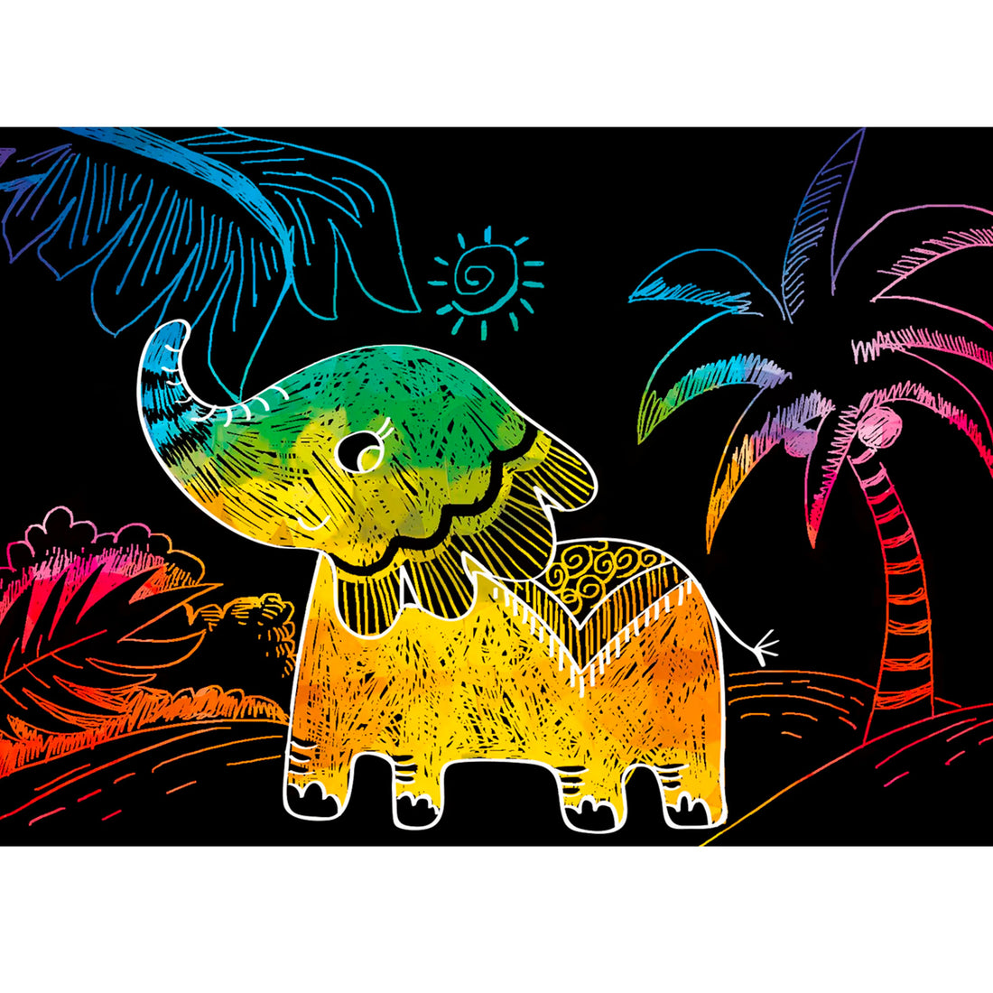 Avenir | Scratch Art Note Pad - Safari/Forest Animals