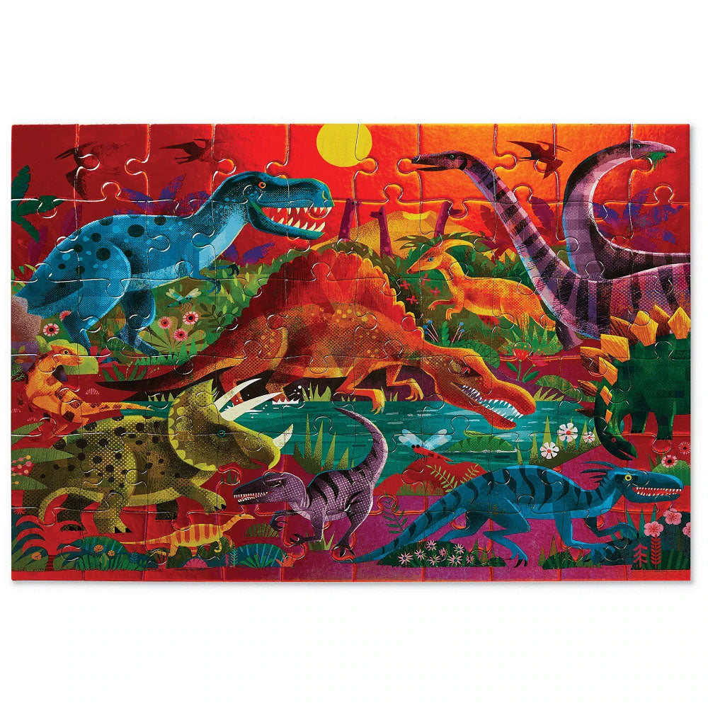 Crocodile Creek | Dazzling Dinos Foil Puzzle - 60 Piece