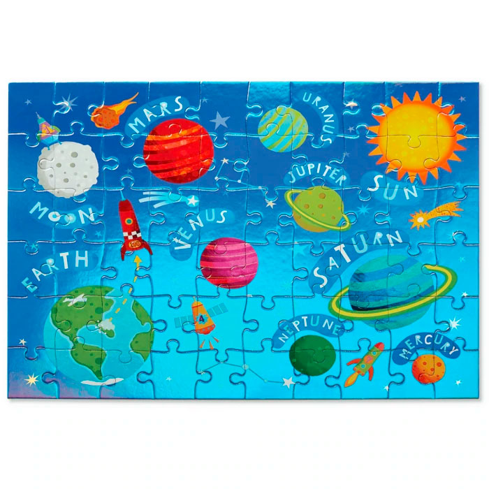 Crocodile Creek | Outer Space Foil Puzzle - 60 Piece