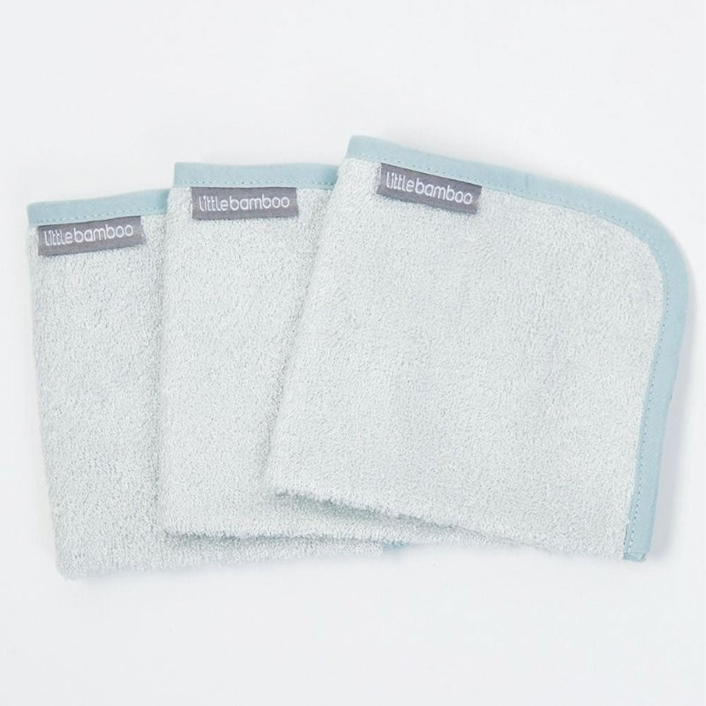 Little Bamboo | Towelling Wash Cloths 3 pack - Whisper