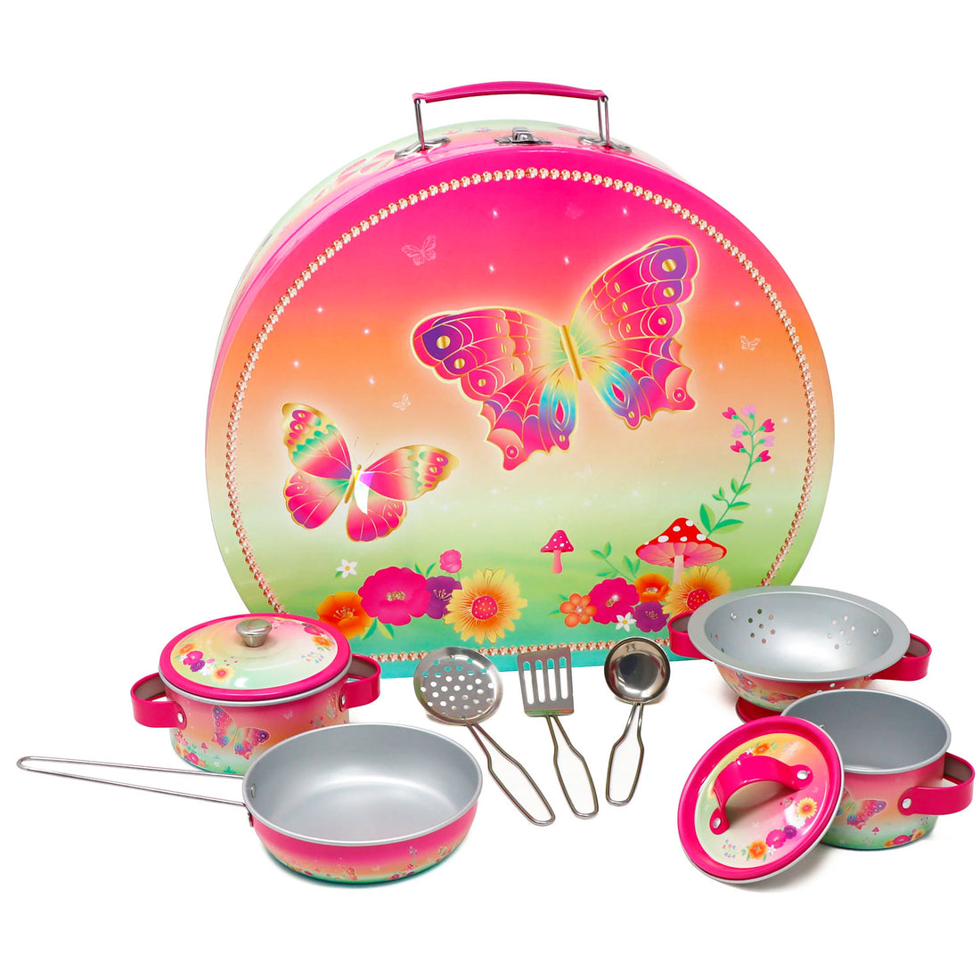 Pink Poppy | Rainbow Butterfly Cooking Set In Carry Case