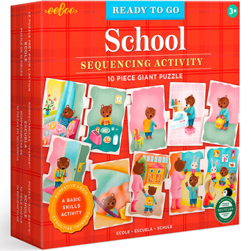 Eeboo | Ready To Go Sequencing Activity - School