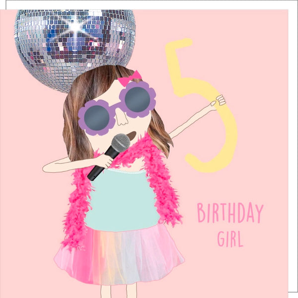 Rosie Made A Thing | Birthday Card - Disco Birthday Girl Five – SmartyPants