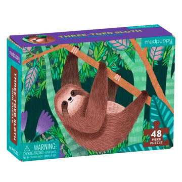 Mudpuppy | 48 Piece Mini Puzzle - Three-Toed Sloth