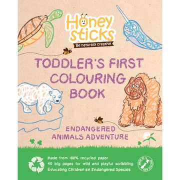 Honey Sticks | Toddler's First Colouring Book - Endangered Animals Adventure