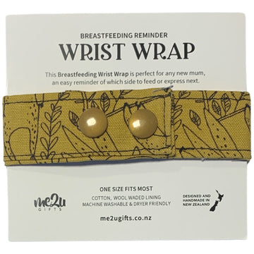 Me 2 U | Breastfeeding Reminder Wrist Wrap - Mustard Sloth